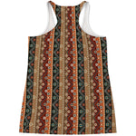 Ethnic Boho Tribal Pattern Print Women's Racerback Tank Top