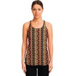 Ethnic Boho Tribal Pattern Print Women's Racerback Tank Top