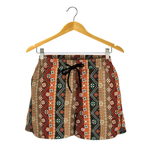 Ethnic Boho Tribal Pattern Print Women's Shorts