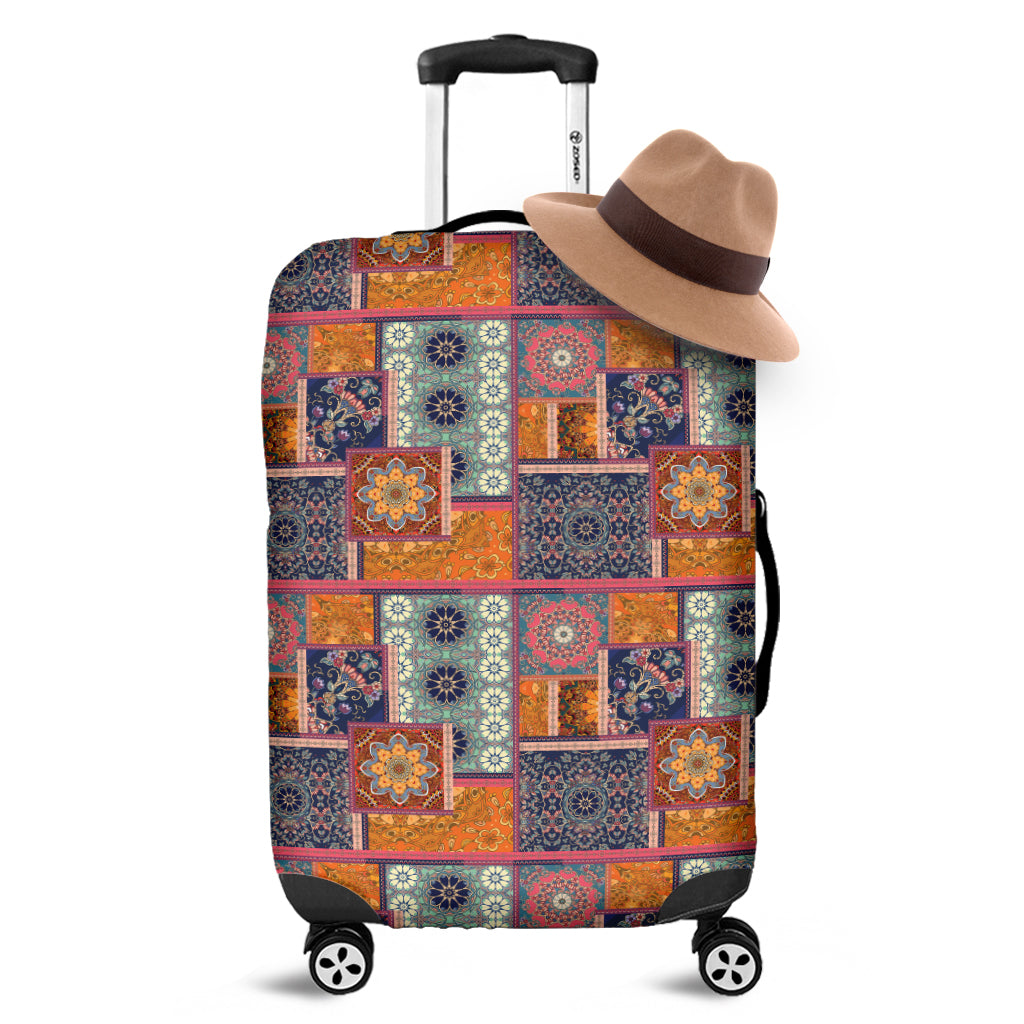 Ethnic Floral Patchwork Pattern Print Luggage Cover