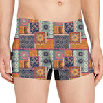 Ethnic Floral Patchwork Pattern Print Men's Boxer Briefs
