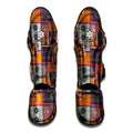 Ethnic Floral Patchwork Pattern Print Muay Thai Shin Guards