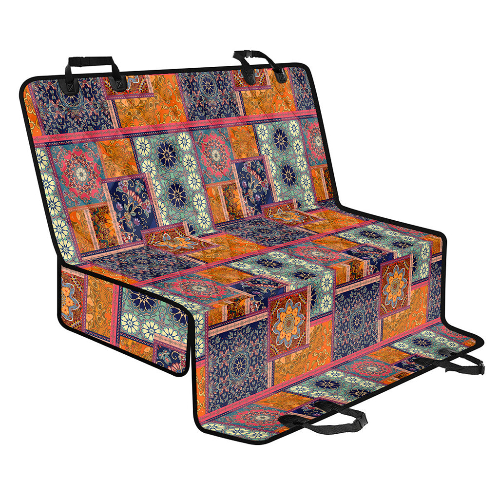 Ethnic Floral Patchwork Pattern Print Pet Car Back Seat Cover