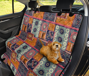 Ethnic Floral Patchwork Pattern Print Pet Car Back Seat Cover