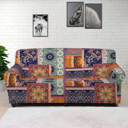 Ethnic Floral Patchwork Pattern Print Sofa Cover
