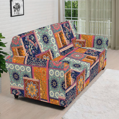 Ethnic Floral Patchwork Pattern Print Sofa Cover