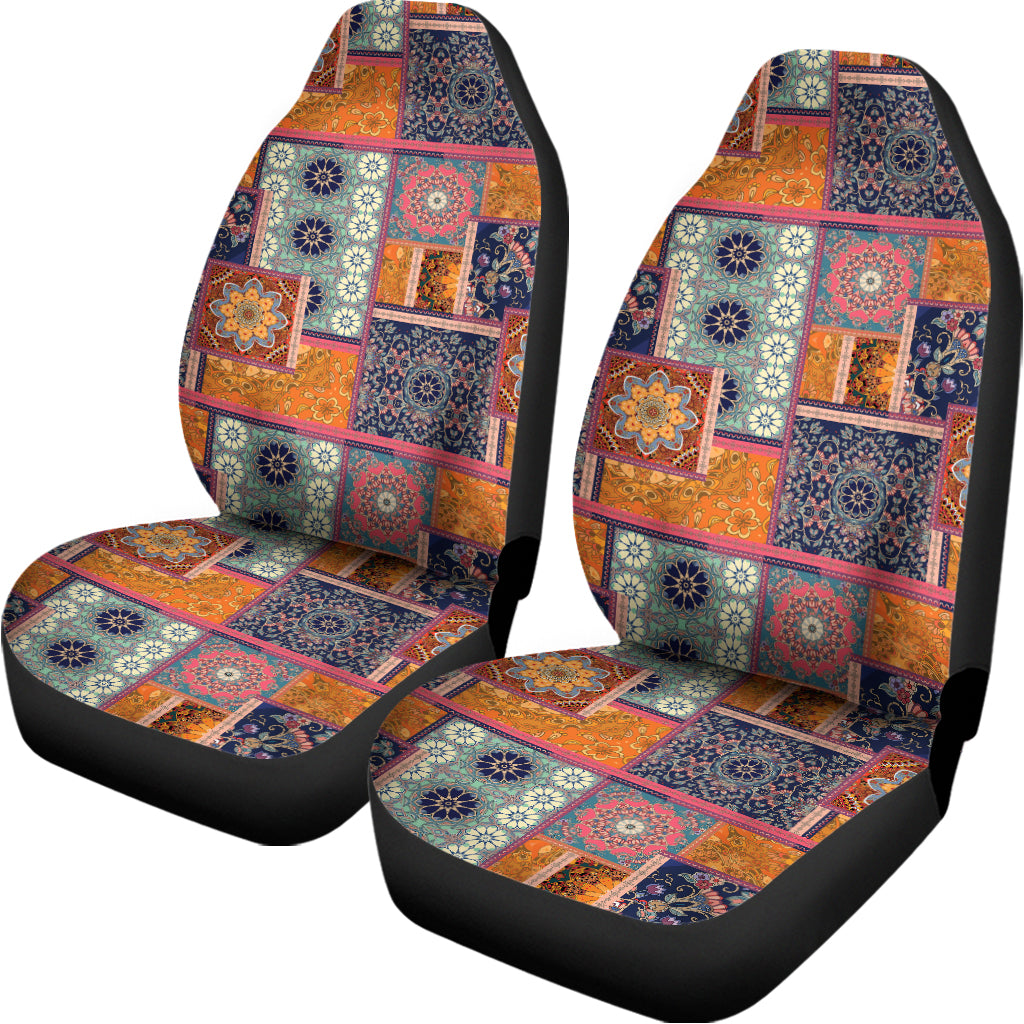 Ethnic Floral Patchwork Pattern Print Universal Fit Car Seat Covers