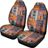 Ethnic Floral Patchwork Pattern Print Universal Fit Car Seat Covers