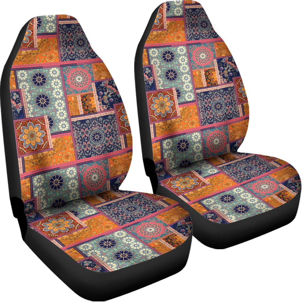 Ethnic Floral Patchwork Pattern Print Universal Fit Car Seat Covers