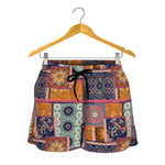 Ethnic Floral Patchwork Pattern Print Women's Shorts