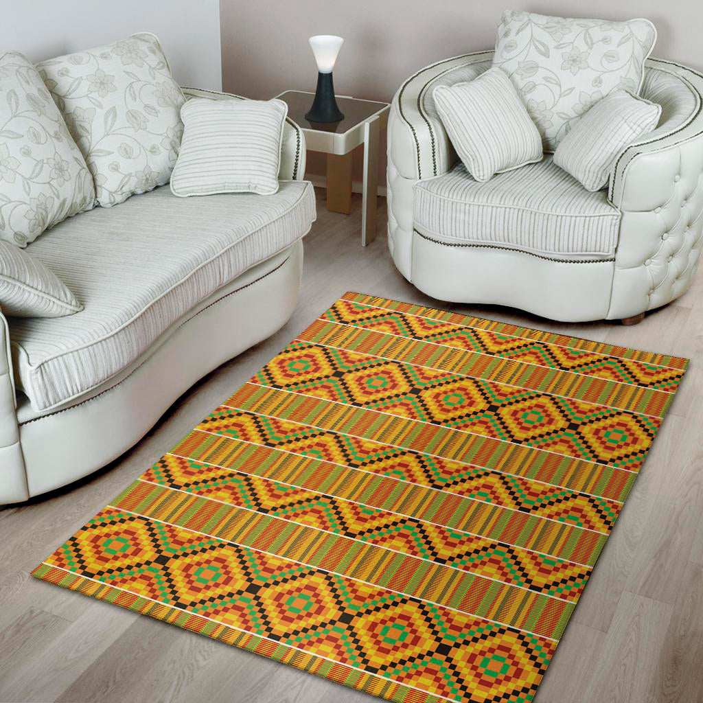 Ethnic Kente Pattern Print Area Rug