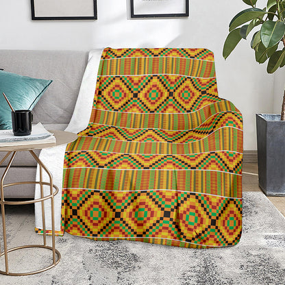 Ethnic Kente Pattern Print Blanket