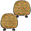 Ethnic Kente Pattern Print Car Headrest Covers