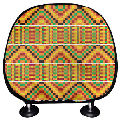 Ethnic Kente Pattern Print Car Headrest Covers