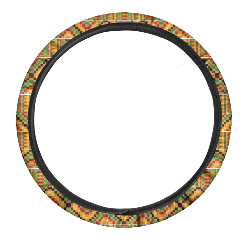 Ethnic Kente Pattern Print Car Steering Wheel Cover