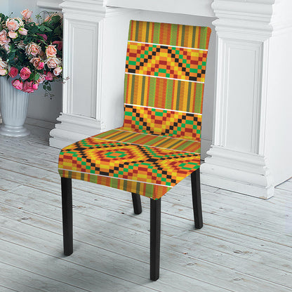 Ethnic Kente Pattern Print Dining Chair Slipcover