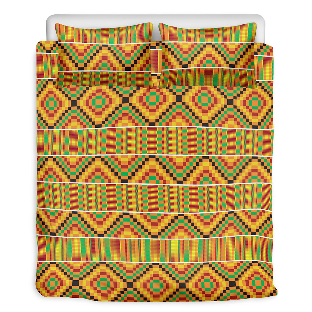 Ethnic Kente Pattern Print Duvet Cover Bedding Set