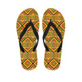 Ethnic Kente Pattern Print Flip Flops