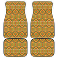 Ethnic Kente Pattern Print Front and Back Car Floor Mats