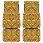 Ethnic Kente Pattern Print Front and Back Car Floor Mats