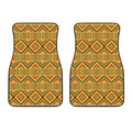 Ethnic Kente Pattern Print Front Car Floor Mats