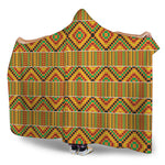 Ethnic Kente Pattern Print Hooded Blanket