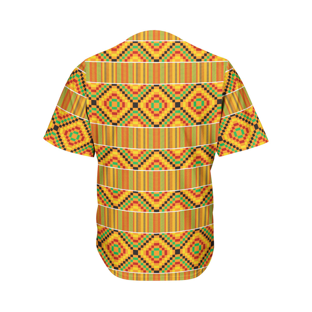 Ethnic Kente Pattern Print Men's Baseball Jersey