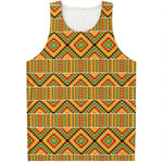 Ethnic Kente Pattern Print Men's Tank Top