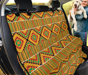 Ethnic Kente Pattern Print Pet Car Back Seat Cover