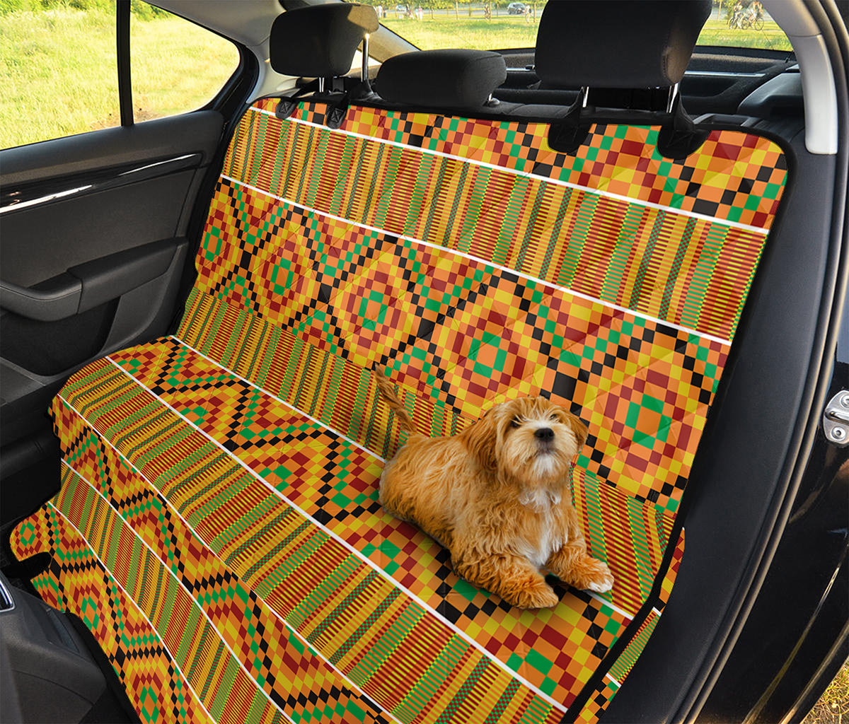 Ethnic Kente Pattern Print Pet Car Back Seat Cover