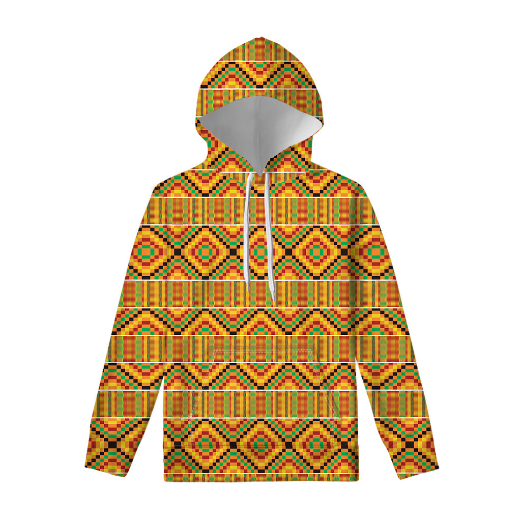 Ethnic Kente Pattern Print Pullover Hoodie