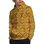 Ethnic Kente Pattern Print Pullover Hoodie