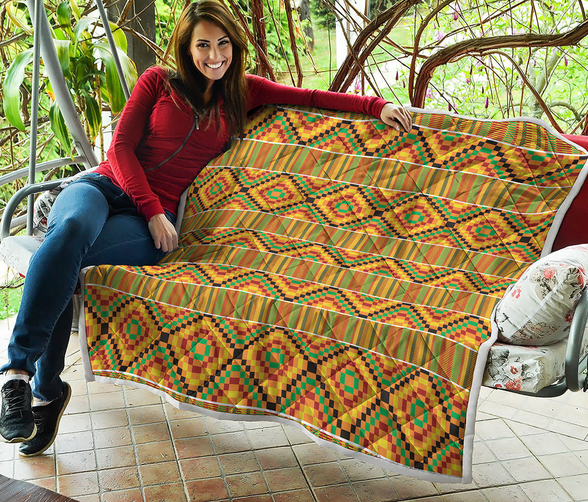 Ethnic Kente Pattern Print Quilt