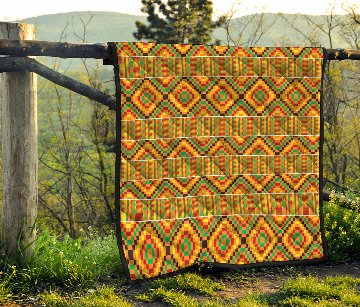 Ethnic Kente Pattern Print Quilt