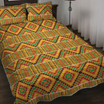 Ethnic Kente Pattern Print Quilt Bed Set