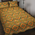 Ethnic Kente Pattern Print Quilt Bed Set