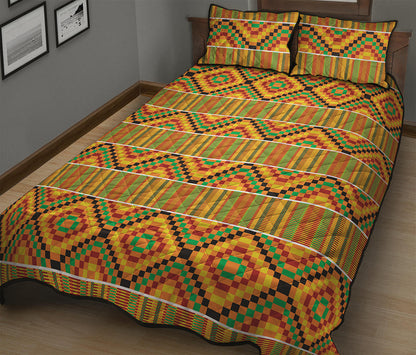 Ethnic Kente Pattern Print Quilt Bed Set