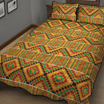 Ethnic Kente Pattern Print Quilt Bed Set