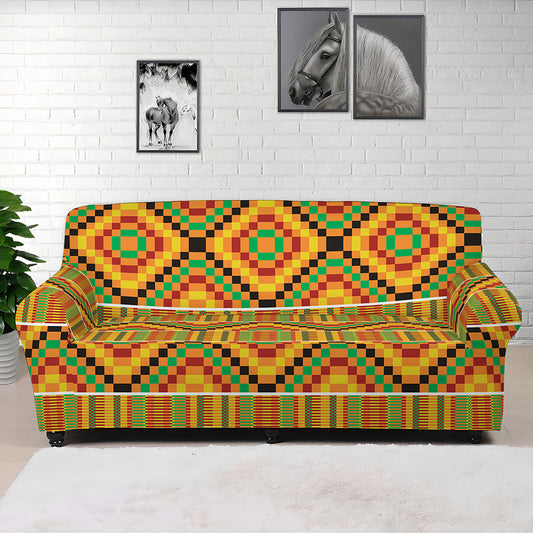 Ethnic Kente Pattern Print Sofa Cover
