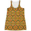 Ethnic Kente Pattern Print Women's Racerback Tank Top