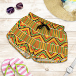 Ethnic Kente Pattern Print Women's Shorts
