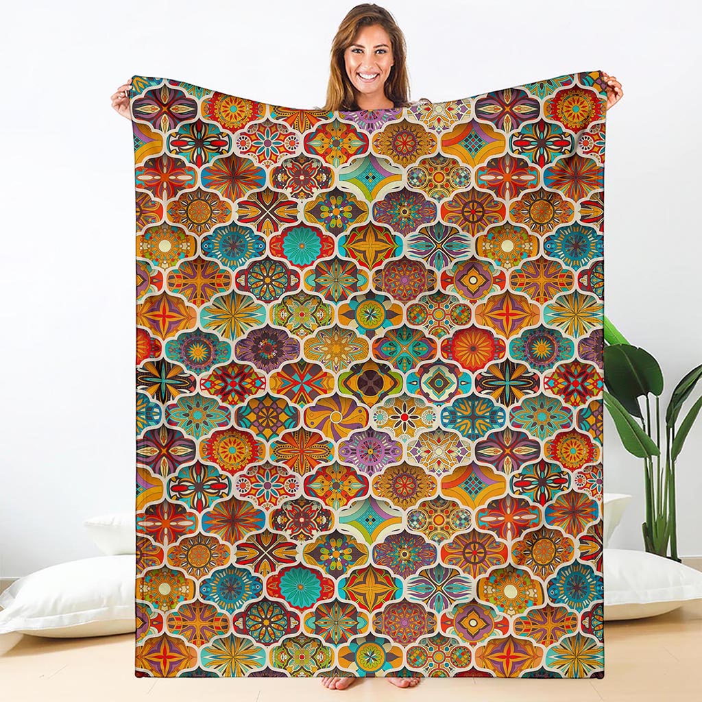 Ethnic Mandala Bohemian Pattern Print Blanket