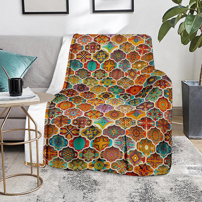 Ethnic Mandala Bohemian Pattern Print Blanket