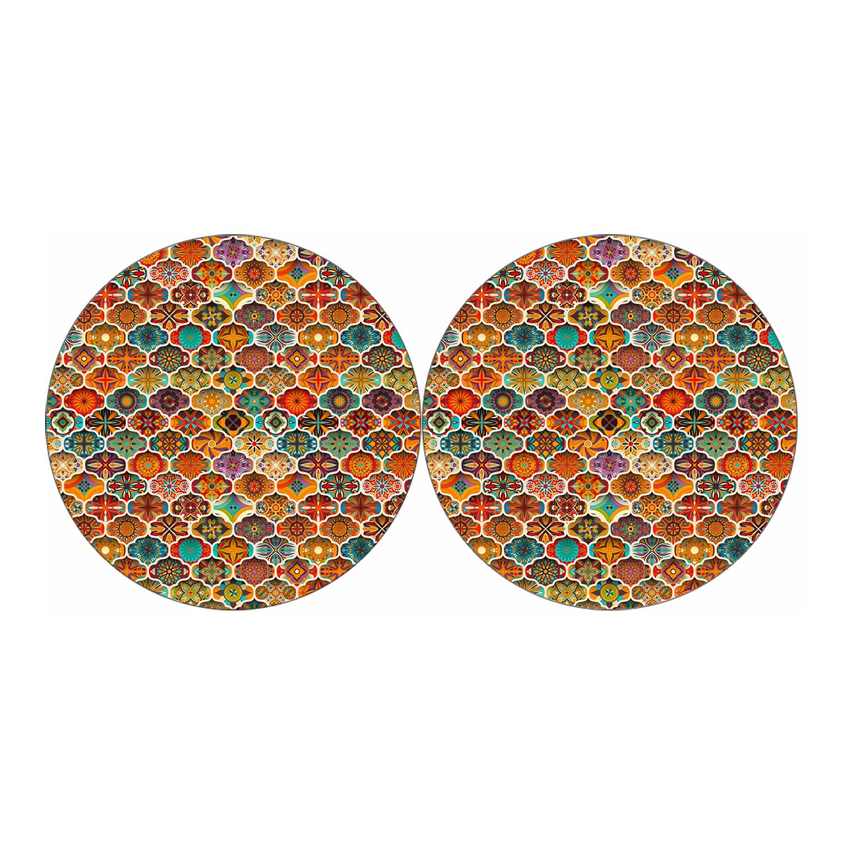 Ethnic Mandala Bohemian Pattern Print Car Coasters