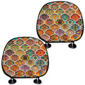 Ethnic Mandala Bohemian Pattern Print Car Headrest Covers
