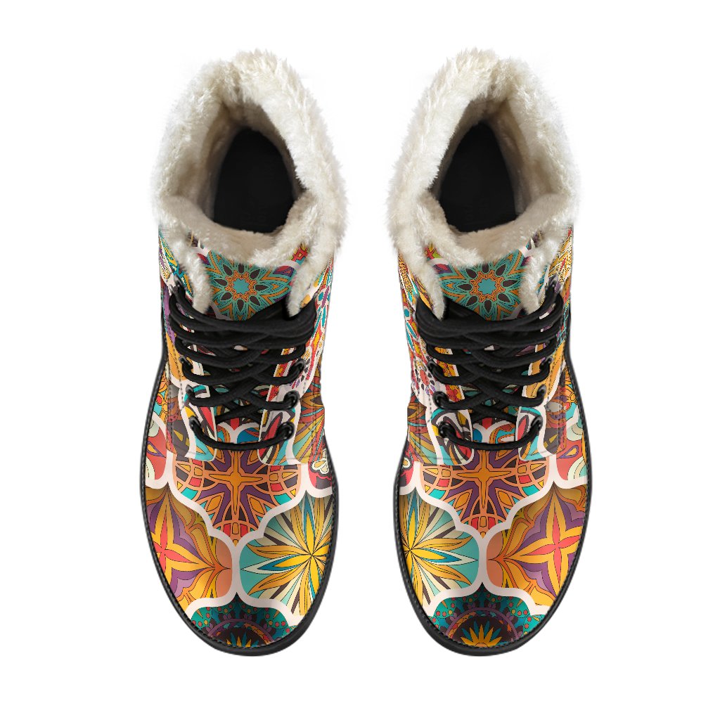 Ethnic Mandala Bohemian Pattern Print Comfy Boots GearFrost