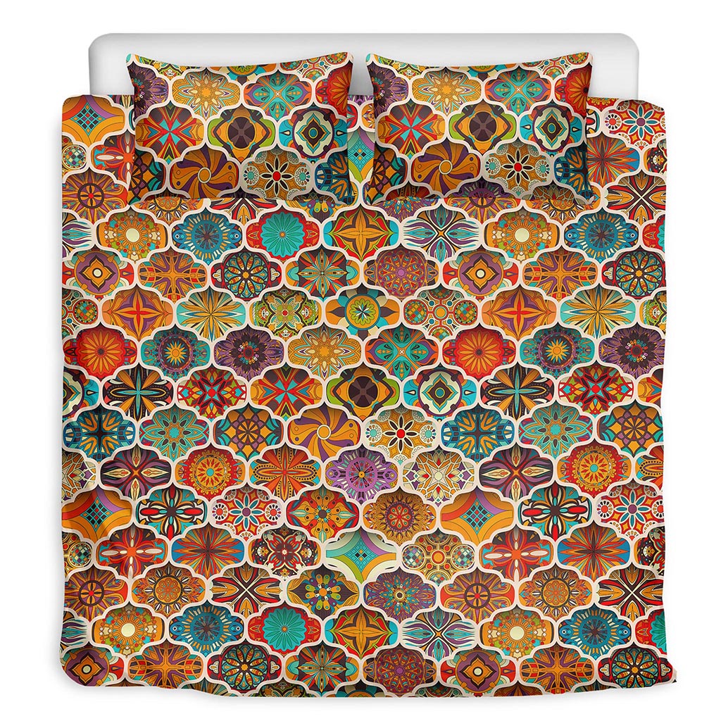 Ethnic Mandala Bohemian Pattern Print Duvet Cover Bedding Set