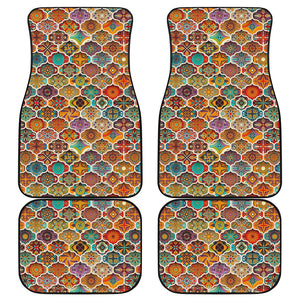 Ethnic Mandala Bohemian Pattern Print Front and Back Car Floor Mats