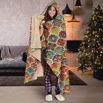 Ethnic Mandala Bohemian Pattern Print Hooded Blanket