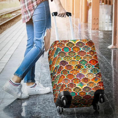 Ethnic Mandala Bohemian Pattern Print Luggage Cover GearFrost